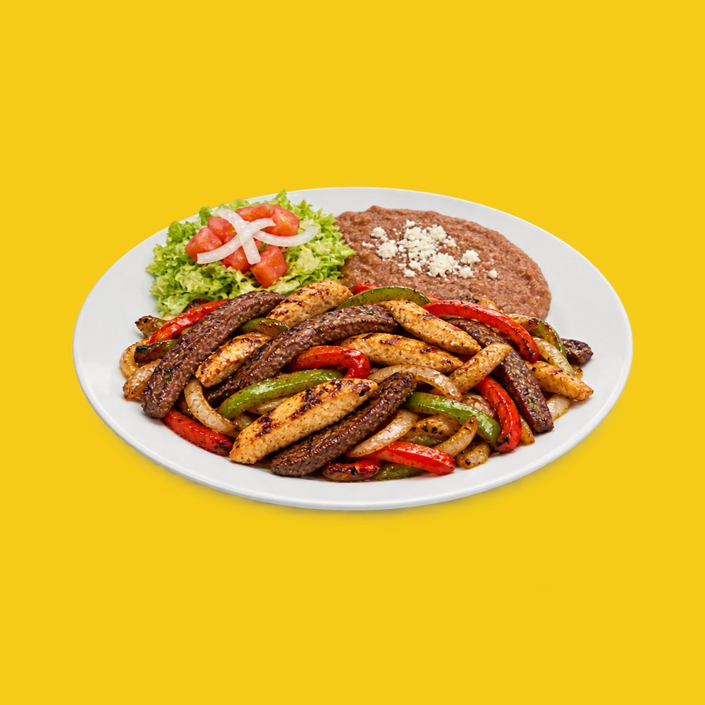Fajitas cielo y tierra