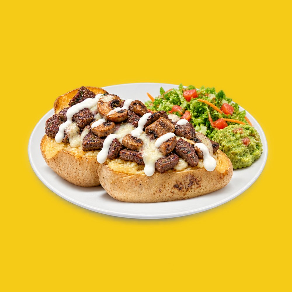 Papa rellena de bistec